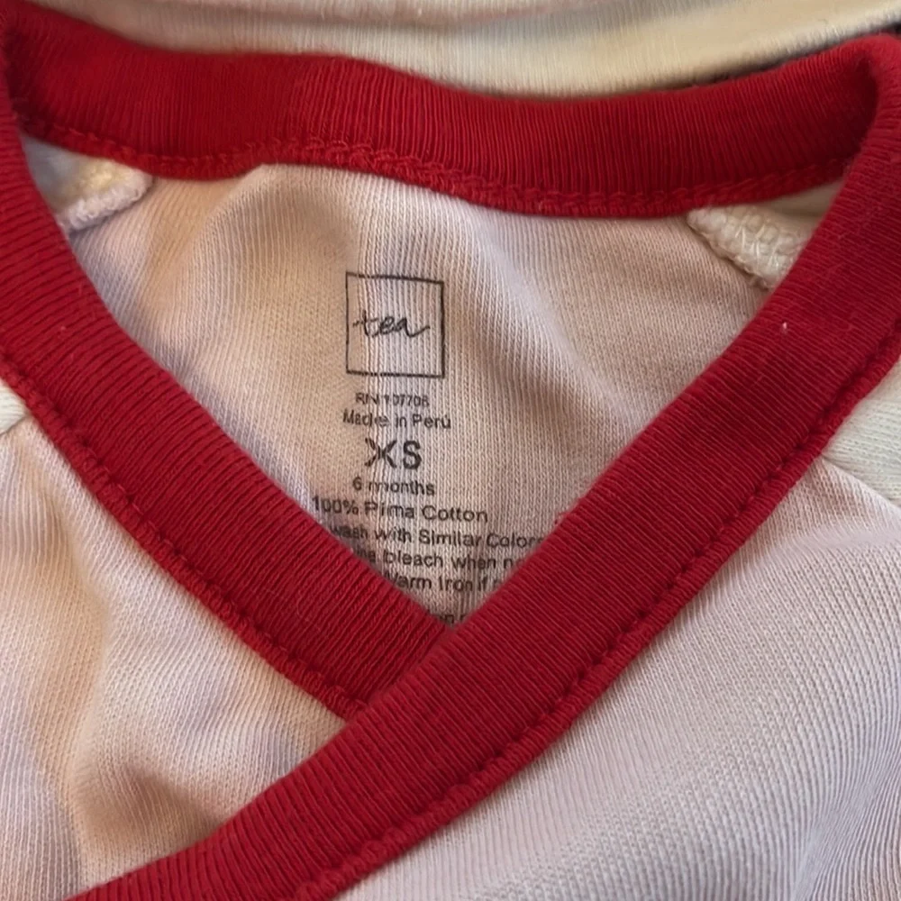 Tea Collection 3 piece pink/red set size 6 months